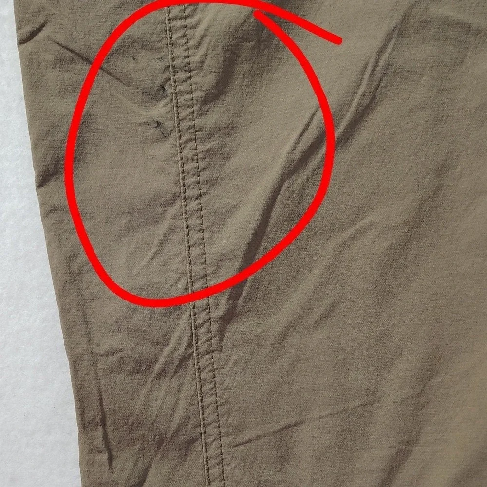 Marmot Men's Nylon Pants size 32x31 Tan Zipper Tech‎ Pocket Stretch Trail Hiking